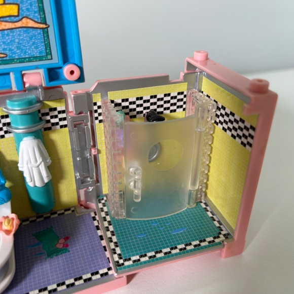 Vintage 90s Bluebird Polly Pocket Dream Builder Deluxe Mansion Bathroom (93F) - Picture 6 of 14